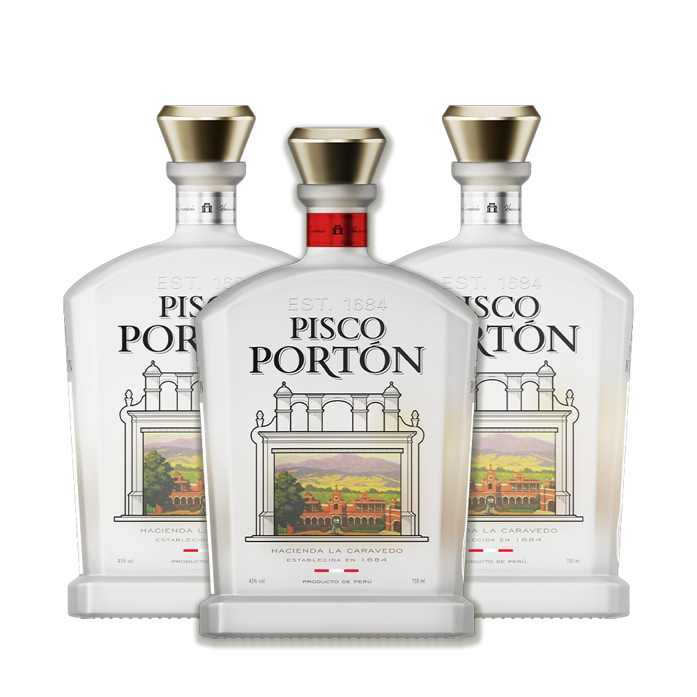 3 PISCO PORTÓN MOSTO VERDE 750 ML - Destilería La Caravedo